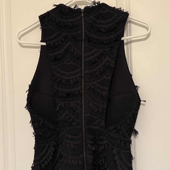 Maje Black Textured Mini Dress - Picture 4 of 5